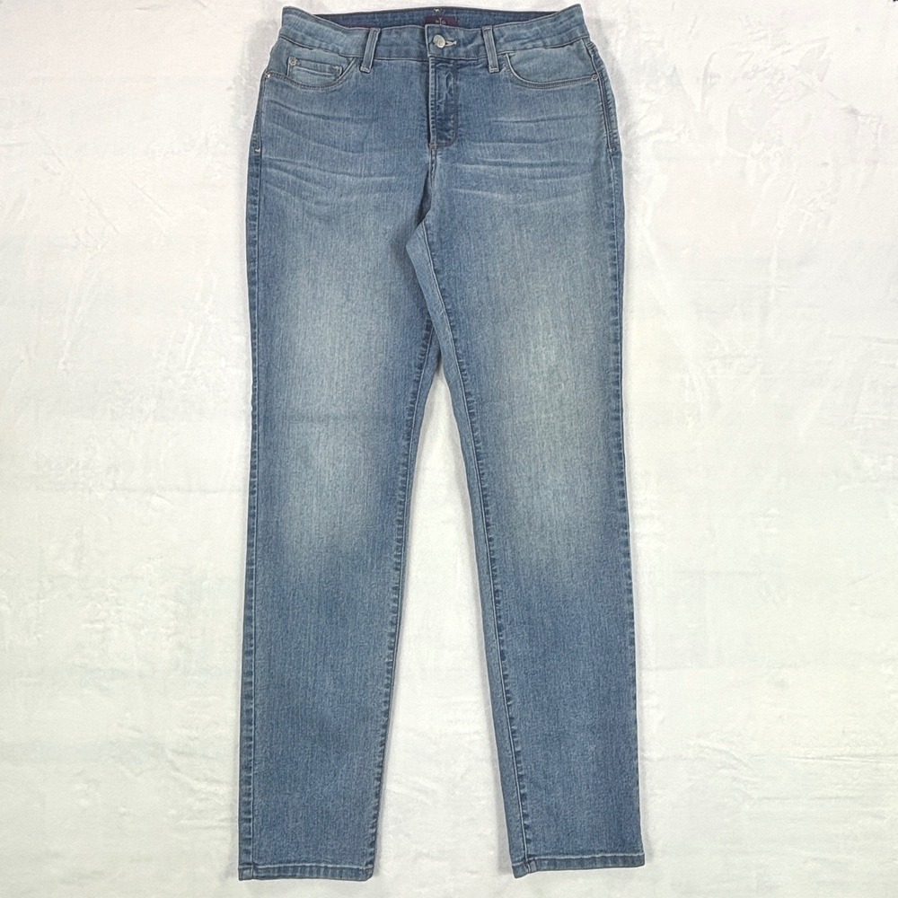 NYDJ Alina Legging Jeans Womens 10 Medium Wash Blue High Rise Skinny Lift Tuck